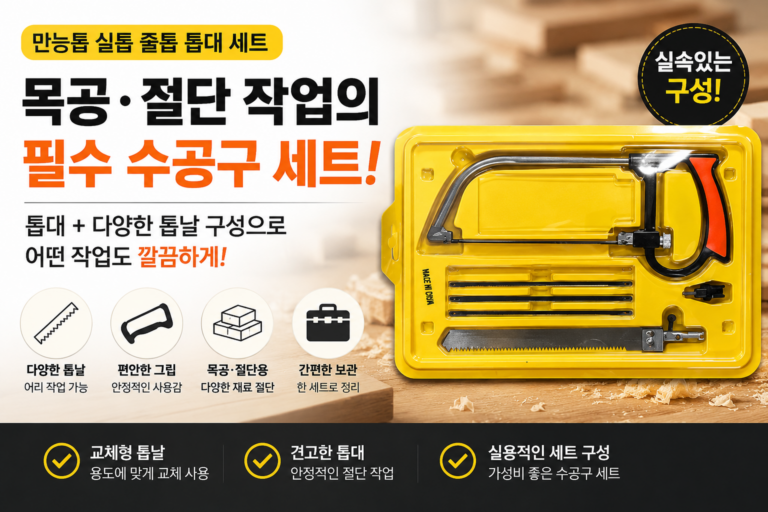 만능톱 실톱 줄톱 톱대 세트 목공 절단용 수공구 추천